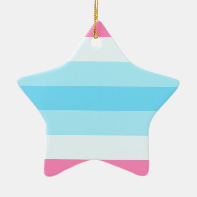 transmasculineflagga julgransprydnad keramik (Framsidan)