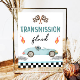 Transmission Fluid Tävling Car Two Fast Birthday Poster