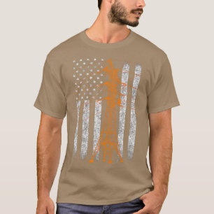 Transmission Torn American Flagga Lineman Premium T Shirt