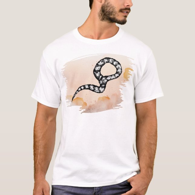 Transmittera snummen i Poison Timber Rattle på per T Shirt (Framsida)