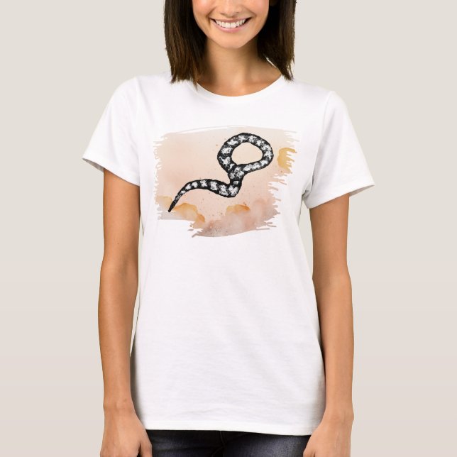 Transmittera snummen i Poison Timber Rattle på per T Shirt (Framsida)