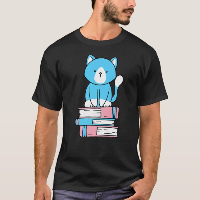 Transnistrien Transgender Subtle Pride Cute Cat Bo T Shirt (Framsida)