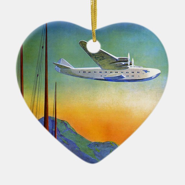 Transpacific Travel Ceramic Ornament (Framsidan)