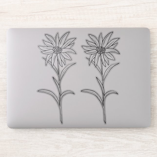 Transparant Edelweiss Klistermärken (Dator)