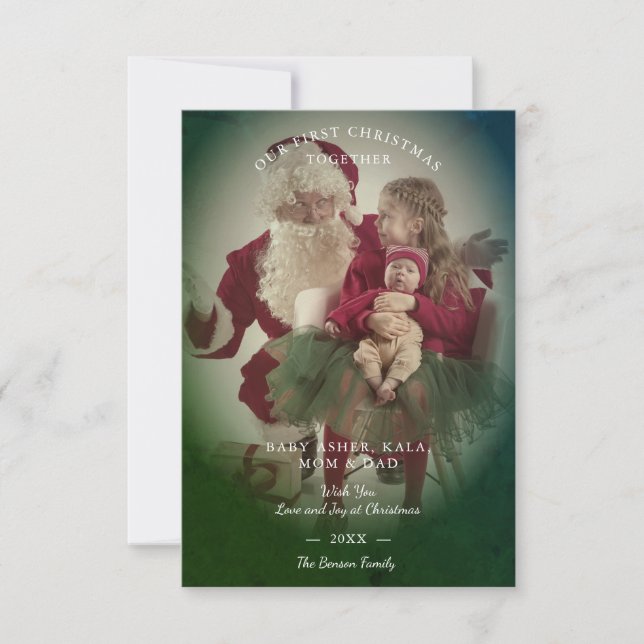 Transparency Effect Merry Christmas Photo Family (Framsida)