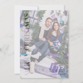 Transparenseffektfamiljens foto God jul Julkort