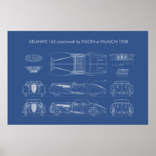 Transparent bakgrund för Delahaye typ 165 Poster