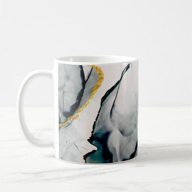 Transparent creativity. Abstract artwork. Trendy w Kaffemugg (Vänster)