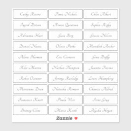 Transparent elegant traditionell namn-klistermärke klistermärken