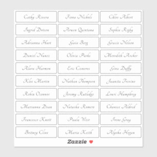 Transparent elegant traditionell namn-klistermärke klistermärken