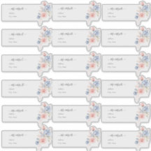 Transparent Gästadress Röda kinder Blå H2 Blommor