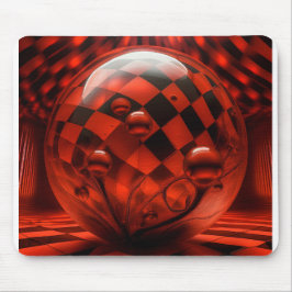 Transparent Glass Spheres and Checkerboard Floor Musmatta