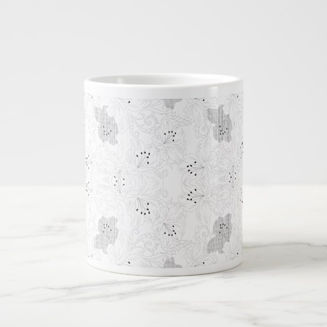 Transparent Grid Overlay – Editable PNG Texture Jumbo Mugg (Framsidan)