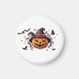 Transparent Haloween Pumpkin Head Sticker Magnet