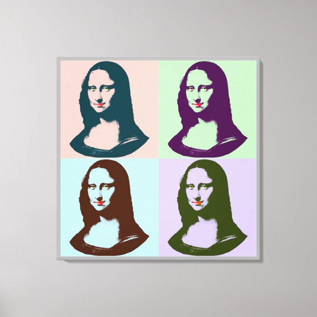 Transparent pop Art Mona Lisa Canvas (Framsida)
