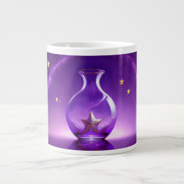 Transparent Purple Vase With Star All Under Dome Jumbo Mugg