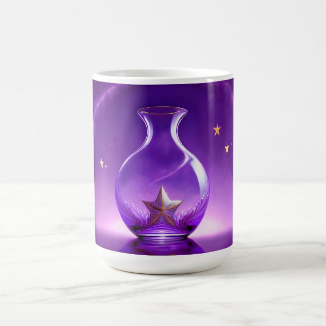Transparent Purple Vase With Star All Under Dome Kaffemugg (Center)