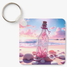 Transparent romantisk flytande flaska