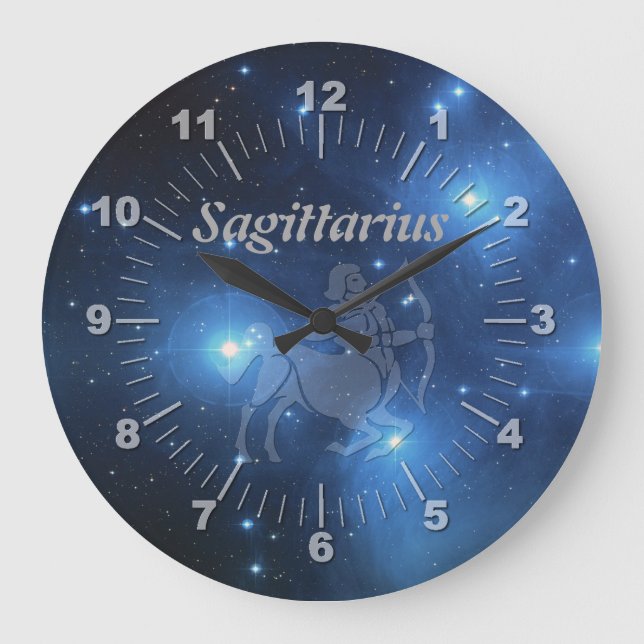 Transparent Sagittarius Stor Klocka (Framsida)