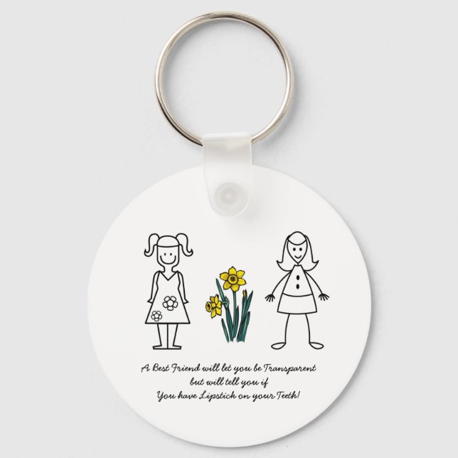 Transparent samling för bästa vänner nyckelring (Framsida)