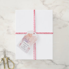 Transparent Silke Modern Bröllop Tack Presentetikett