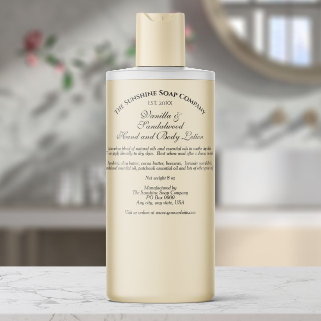 Transparent & Svart Kosmetikflaska Etikett (Skapare uppladdad)