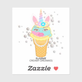 Transparent Unicorn Sticker Klistermärken