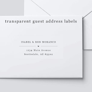Transparenta Adressetiketter för Bröllop gäst Klistermärken