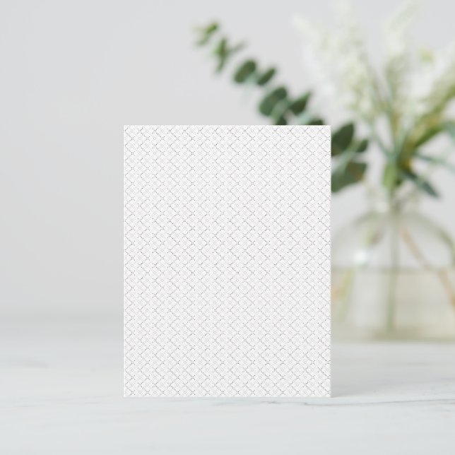 Transparentt rutnät vykort | Minimalistisk designt (Stående Fram)