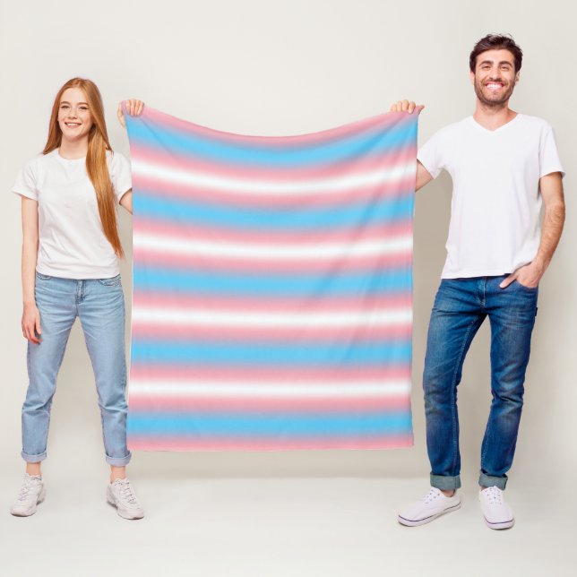 Transpersonella Pride Flagga Mönsterdesign  Fleecefilt (På plats)
