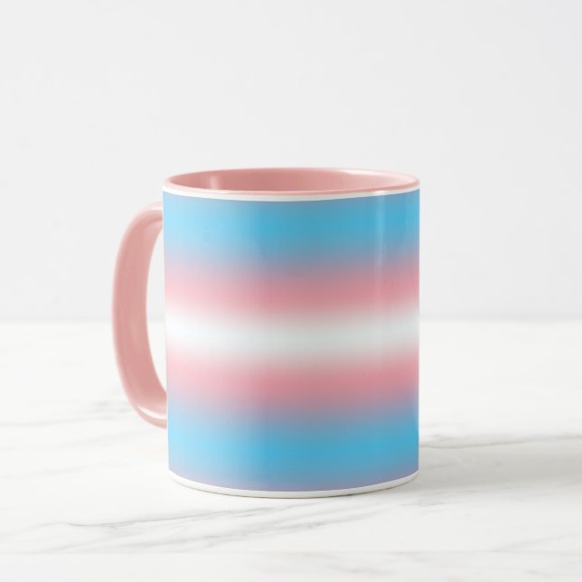 Transpersonella Pride Flagga Mönsterdesign  Mugg (Framsida vänster)