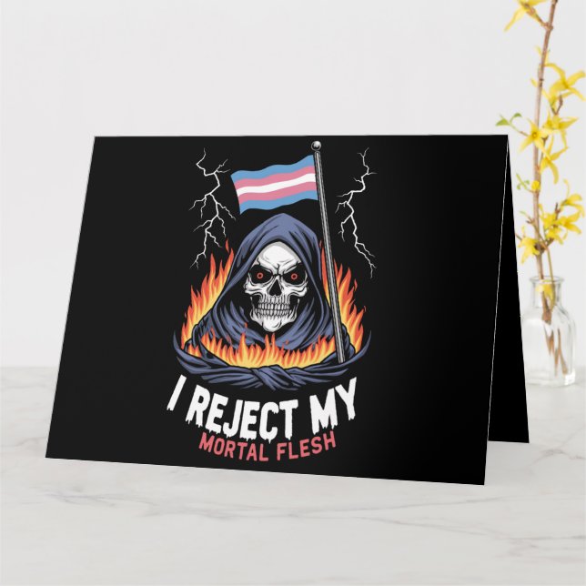 Transpersoner HBTQ Stolthet Jag Förkastar Mitt Död Kort (Gul blomma)