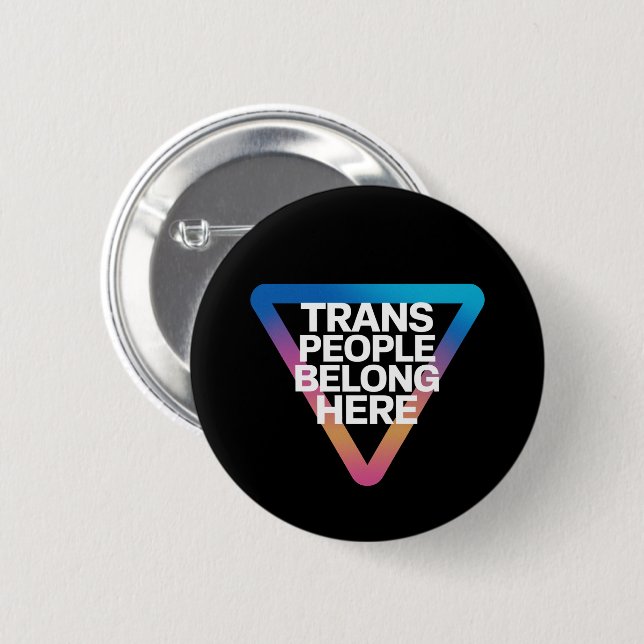 Transpersoner Tillhör Pride Hbtq-Rättigheter Respe Knapp (Framsida & baksida)