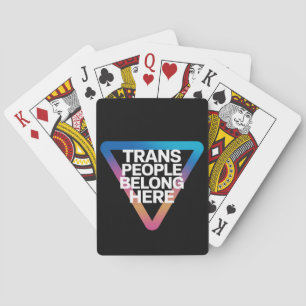 Transpersoner Tillhör Pride Hbtq Respekt Trans Casinokort