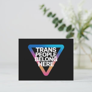 Transpersoner Tillhör Pride Hbtq Respekt Trans Vykort