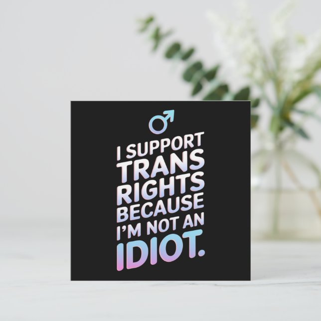 Transpersonligan Trans Pride Flagga Stöd  Inbjudningar (Stående Fram)
