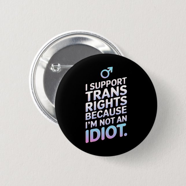 Transpersonligan Trans Pride Flagga Stöd  Knapp (Framsida & baksida)