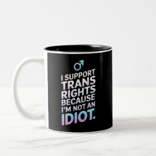 Transpersonligan Trans Pride Flagga Stöd  Två-Tonad Mugg