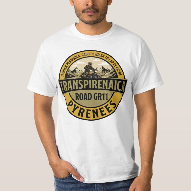 Transpirenaica Vägen GR11 Pyrenéerna T Shirt (Framsida)