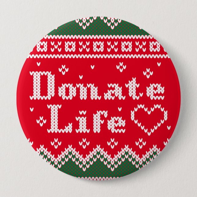 "Transplant Donate Life Knzed jul Sweater" Knapp (Framsida)