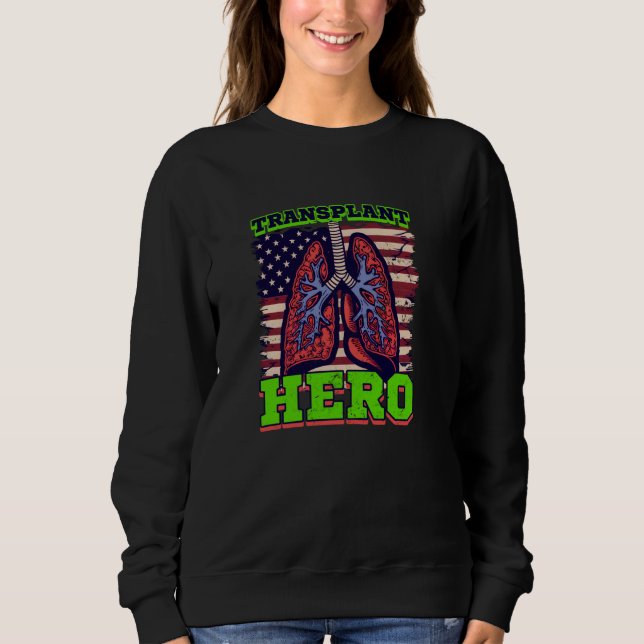 Transplant Hero Design Lung Transplant T Shirt (Framsida)