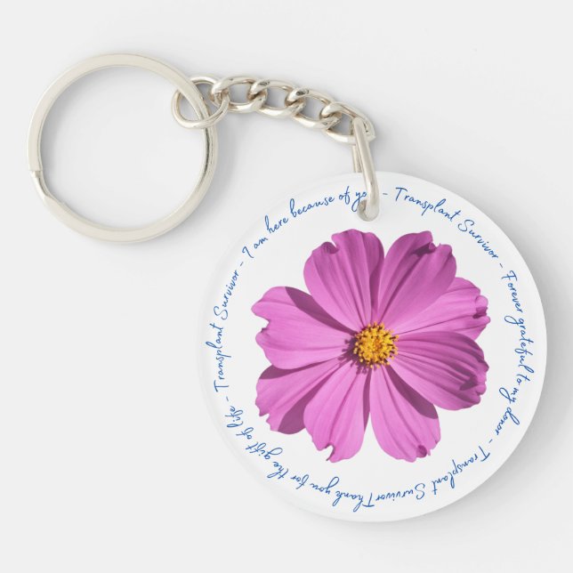 Transplant Survivor Flower Keychain (Framsidan)