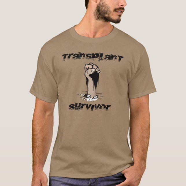 Transplant Survivor - Grunge stil T-shirt (Framsida)