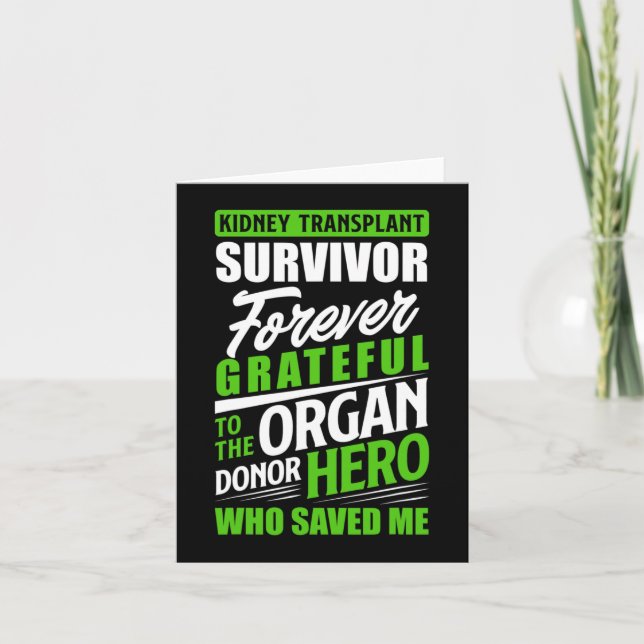 Transplant Survivor Organ Kidney Donor Recipient Kort (Framsida)