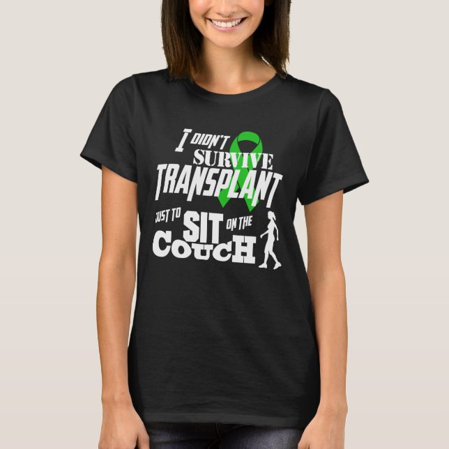 Transplant Survivor Woman Walking T Shirt (Framsida)