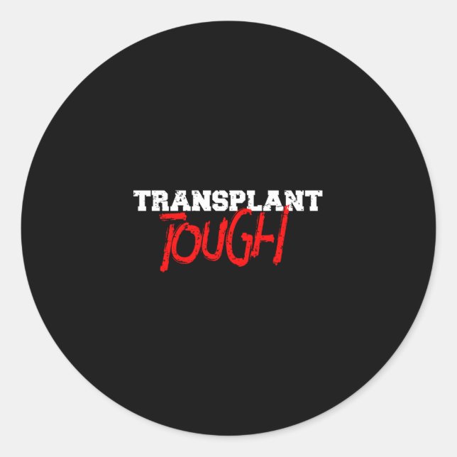 Transplantationshärd Runt Klistermärke (Framsida)