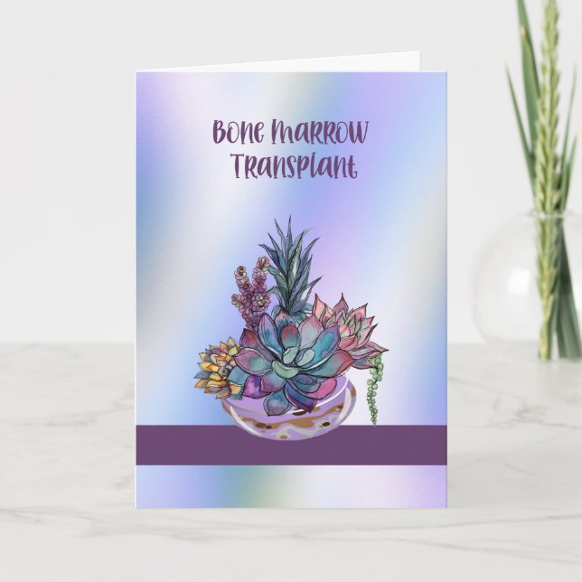 Transplantationskort med benmärg med sugrörelser kort (Framsida)