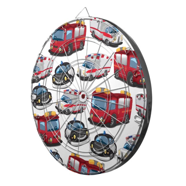 Transport av polis, ambulans och brandförsvar darttavla (Högra Framsidan)