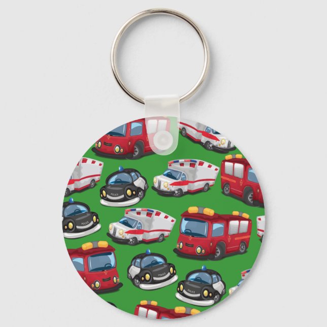 Transport av polis, ambulans och brandförsvar nyckelring (Framsida)