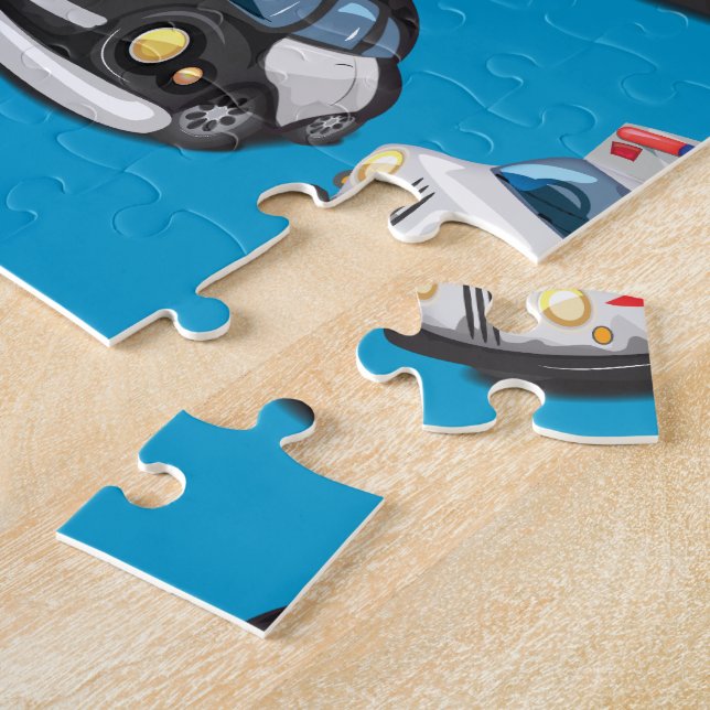 Transport av polis, ambulans och brandförsvar pussel (Sidan)